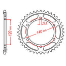 Performance 499-39 Steel Rear Sprocket