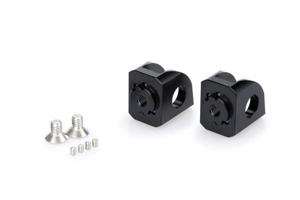 Adjustable Rider Footpeg Adaptor Kit Black For Yamaha Tracer 700 GT 2019-Current