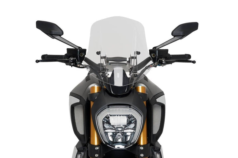 Adjustable Touring Screen Light Smoke For Ducati Diavel 1260 2019-Current