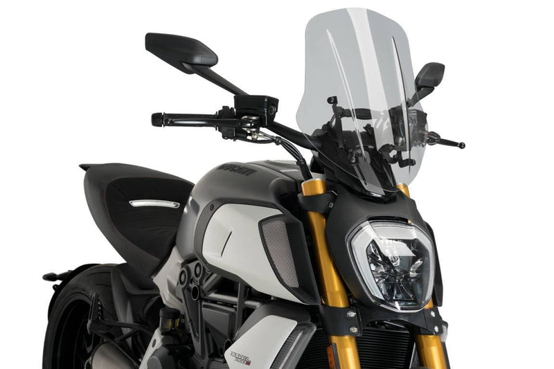 Adjustable Touring Screen Light Smoke For Ducati Diavel 1260 2019-Current