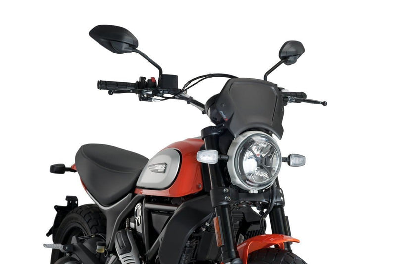 Fly Screen For (Aluminium) Matte Black For Ducati Scrambler Cafe Racer 2017-Current