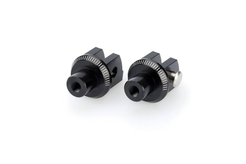 Footpeg Adaptors Passenger Black Anodised Aluminium For Yamaha Tracer 700 2020-Current