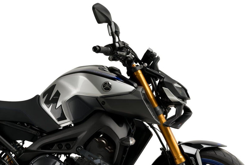 Front Downforce Spoilers Black For Yamaha MT-09 2017-2020