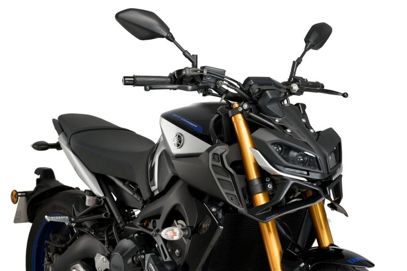 Front Downforce Spoilers Black For Yamaha MT-09 2017-2020
