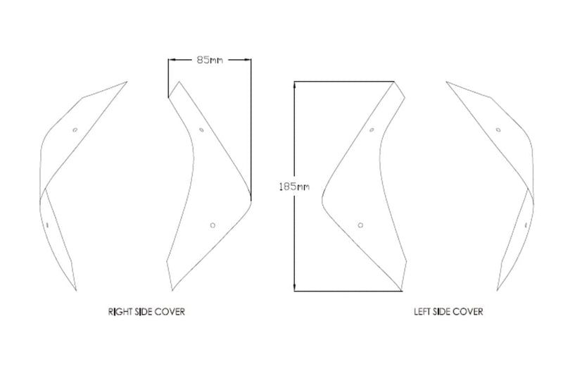 Front Wind Deflectors Clear For Honda CRF 1100 L Africa Twin Adventure Sports 2020-2023