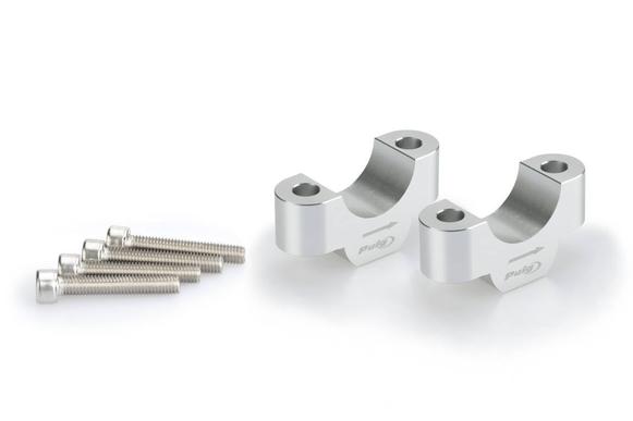 Handlebar Risers - 20mm Rise Silver |