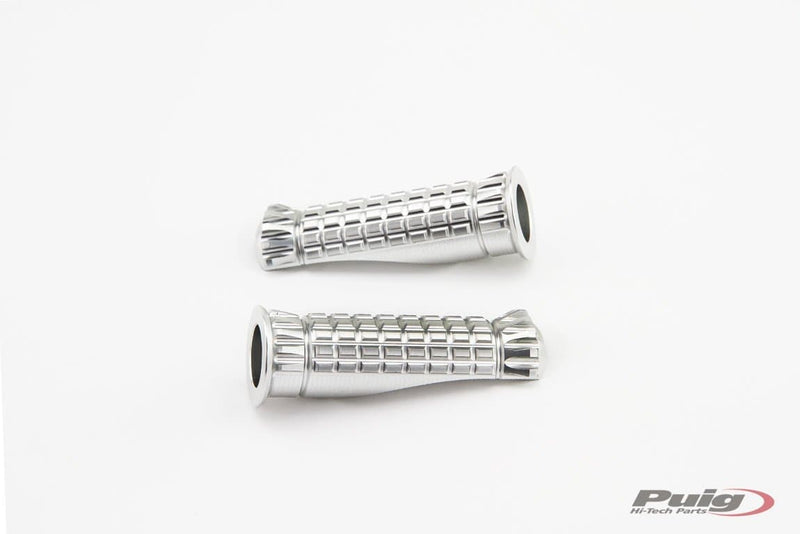 Hi-Tech R-Fighter Footpegs Silver Anodised Aluminium