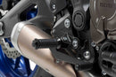 Hi-Tech R-Fighter S Footpegs Black Anodised Aluminium with Removable Black Rubber Grip