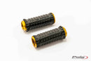 Hi-Tech R-Fighter S Footpegs Gold Anodised Aluminium with Removable Black Rubber Grip