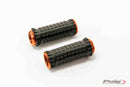 Hi-Tech R-Fighter S Footpegs Orange Anodised Aluminium with Removable Black Rubber Grip