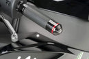 Hi-Tech Short Bar Ends Black w /  Coloured Rings For Kawasaki ZX10-R 2016-Current