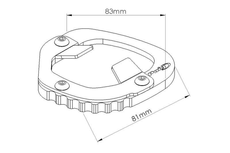Kickstand Extension Black For Yamaha Tenere 700 2019-Current