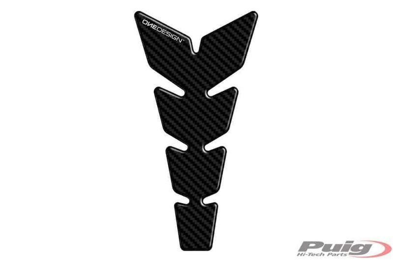 Leather Tank Pad Carbon Look