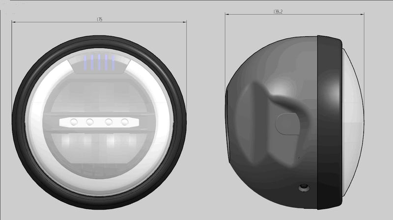 LED Round Headlight (175mm  /  6.88 Inch)