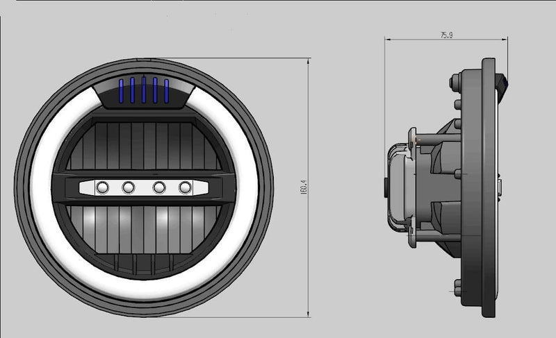 LED Round Headlight (175mm  /  6.88 Inch)