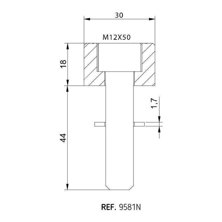 Mirror Adaptor Left or Right Side Black For BMW R Nine T 2014-Current