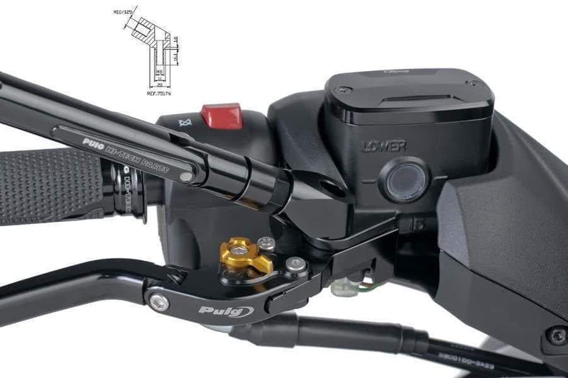 Mirror Adaptor Left or Right Side Black For Yamaha T-Max 530 2012-Current