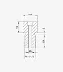 Mirror Adaptor Left or Right Side Silver For Yamaha MT-10 2016-2021