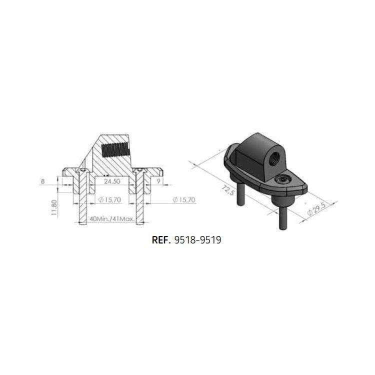 Mirror Adaptor Right Side Black For BMW F800 GT 2017-Current