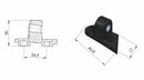 Mirror Adaptor Right Side Black For Ducati Panigale V2 2020-Current