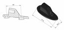 Mirror Adaptor Right Side Black For Honda CBR 1000 RR 2017-2019