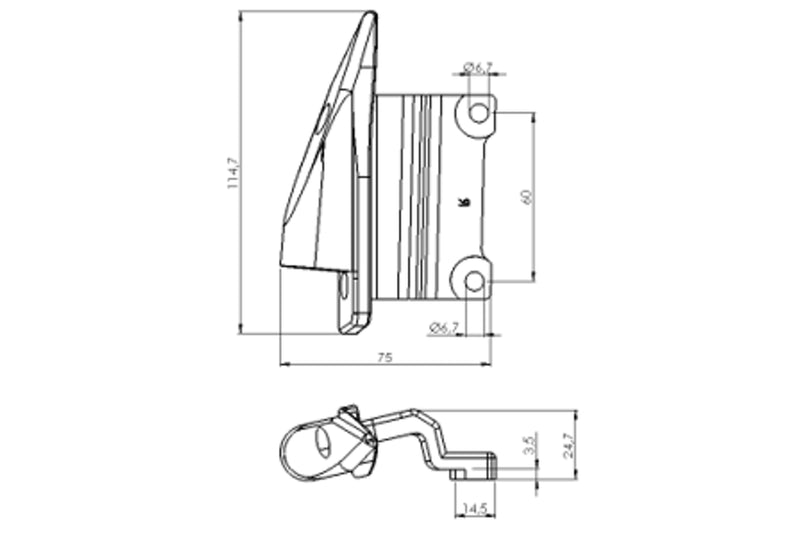 Mirror Adaptor Right Side Black For Kymco AK 550 2017-Current
