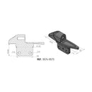 Mirror Adaptor Right Side Black For Yamaha T-Max 530 2012-Current