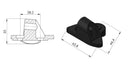 Mirror Adaptor Right Side Black For Yamaha YZF-R3 2015-Current