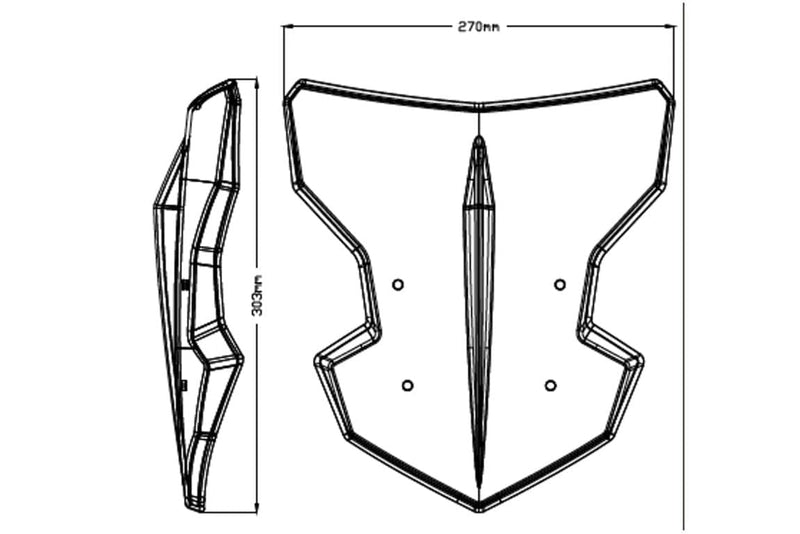 Naked Sport Screen Clear For Yamaha MT-03 2020-Current