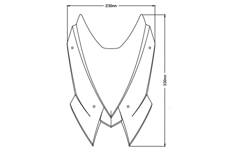 Naked Sport Screen Dark Smoke For Kawasaki Z 650 2020-Current