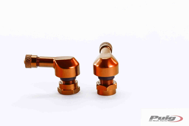 11mm Race Valve Caps For Anodized Aluminium Orange