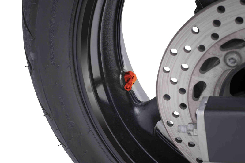 11mm Race Valve Caps For Anodized Aluminium Orange