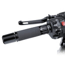 Racing Grips 119mm Length Black with Anodized Aluminium Black Trim