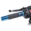 Racing Grips 119mm Length Black with Anodized Aluminium Blue Trim