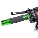 Racing Grips 119mm Length Black with Anodized Aluminium Green Trim