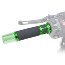 Racing Grips 119mm Length Black with Anodized Aluminium Green Trim