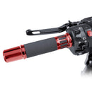 Racing Grips 119mm Length Black with Anodized Aluminium Red Trim