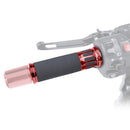 Racing Grips 119mm Length Black with Anodized Aluminium Red Trim