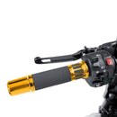 Racing Grips 123mm Length Black with Anodized Aluminium Gold Trim