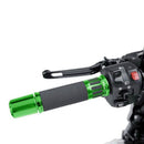 Racing Grips 123mm Length Black with Anodized Aluminium Green Trim
