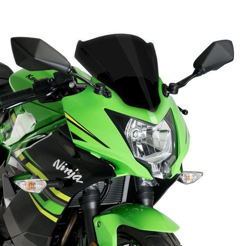 Racing Screen Black (Opaque) For Kawasaki Ninja 125 2019-Current