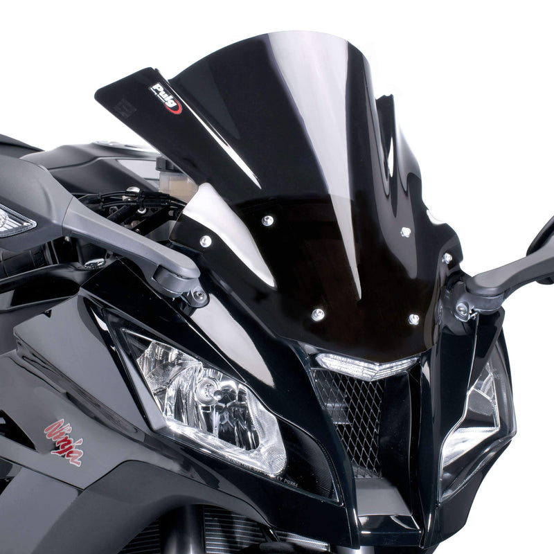 Racing Screen Black (Opaque) For Kawasaki ZX10-R 2011-2015