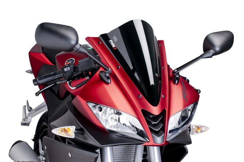 Racing Screen Black (Opaque) For Yamaha YZF-125 R 2008-2018