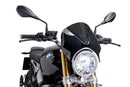 Retrovision Nose Fairing Black with Dark Smoke Screen For BMW R Nine T 2014-2020