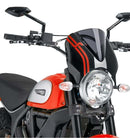 Retrovision Nose Fairing Black with Dark Smoke Screen For Ducati Scrambler Classic 2015-Current