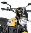 Retrovision Nose Fairing Black with Dark Smoke Screen For Ducati Scrambler Classic 2015-Current