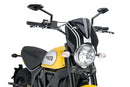 Retrovision Nose Fairing Black with Dark Smoke Screen For Ducati Scrambler Classic 2015-Current