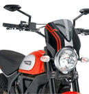 Retrovision Nose Fairing Black with Light Smoke Screen For Ducati Scrambler Classic 2015-Current