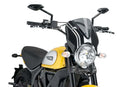Retrovision Nose Fairing Black with Light Smoke Screen For Ducati Scrambler Classic 2015-Current