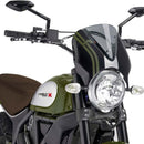 Retrovision Nose Fairing Black with Light Smoke Screen For Ducati Scrambler Classic 2015-Current